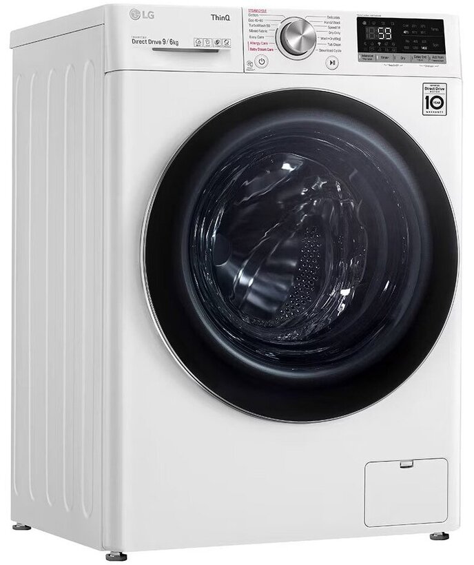 LG F4DV509S2E Washer&Dryer Machine wich Inverter Direct Drive, 9/6kg, 1400rpm, 60x85x56.5cm, Energy class E, White