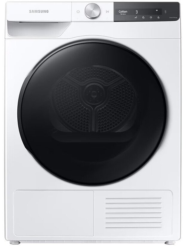 SAMSUNG DV90T7240BT/S7 Dryer Machine with Heatpump technology, 9kg, 60x85x60cm, 800W, Energy class A+++, White / black door