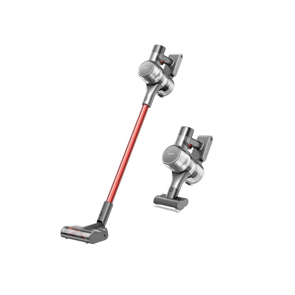 Dreame T20 Cordless Stick Vacuum, Dreame Space 4.0 High-speed Motor, Battery Capacity 3000mAh, Runtime: Up to 70 minutes,  Rated Power: 450W, Suction Power: 150AW, Vacuum Degree: 25.000Pa, Gray/Red