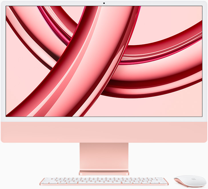 Apple iMac ALL-IN-ONE M3 8-core CPU 10-core GPU 24" (4480x2520) 4.5K RETINA MacOS Keyboard Mouse - (Latest -2023 MQRQ3LL/A