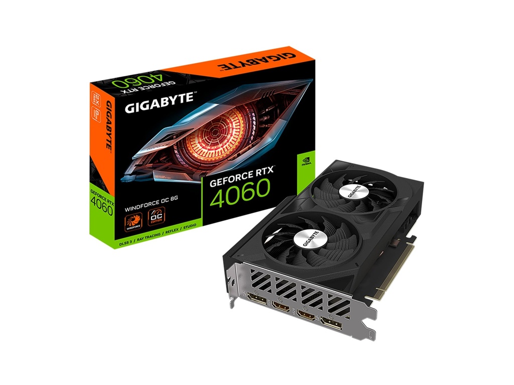 GIGABYTE GEFORCE RTX 4060 8GB GDDR6 HDMI DP 128Bit GV-N4060WF2OC-8GD 