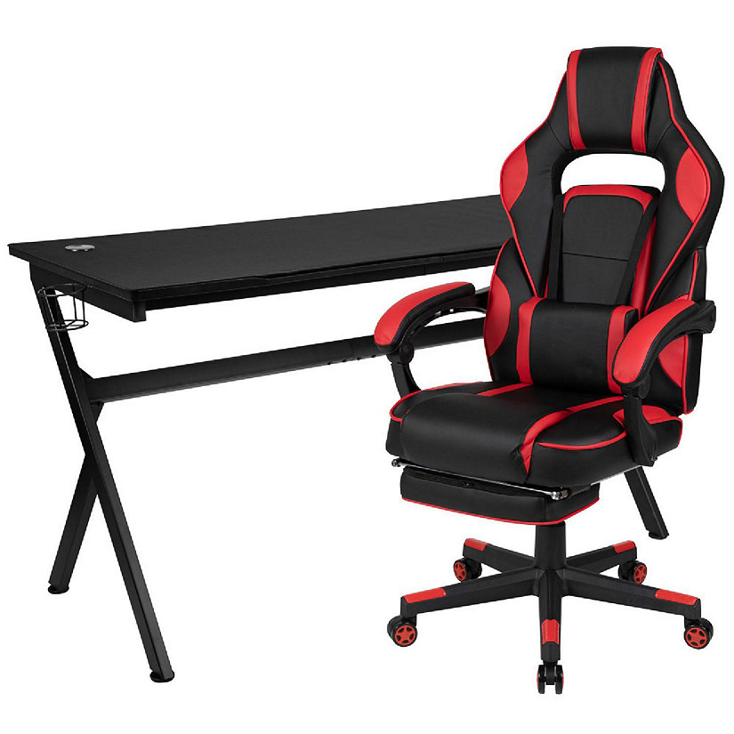 MST RGB Gaming Chair with Leg extension and RGB desk Bundle