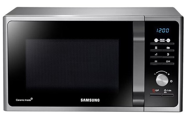 SAMSUNG MG23F301TAS Microwave Grill MWO with healthy cooking function 23L, 800W, Silver/Black
