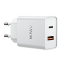 Wiwu WI-U002UKW Quick Fast Charger UK 20W+18W PD+QC