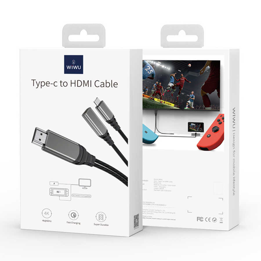 Wiwu X10 Type-C to HDMi Cable 4K