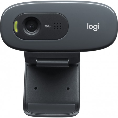 Logitech C270 HD Webcam, 720p, Widescreen HD Video Calling,Light Correction, Noise-Reducing Mic, For Skype, FaceTime, Hangouts, WebEx, PC/Mac/Laptop/MacBook/Tablet - Black