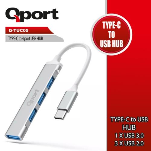 Qport Q-TUC05 Type-C to 4 Port Usb