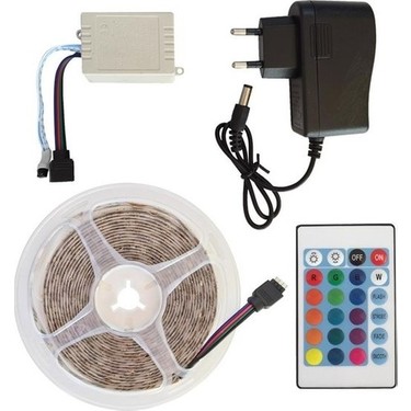 Powermaster PM-9383 Silicone-free 5 Meter RGB Led Light Strip  Animation Circuit + Adapter