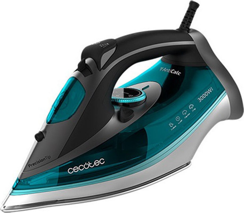 Cecotec ForceTitanium 450 Steam Iron, 2600 W, Steam output 180 g/min, TitaniumSlide soleplate, continuous steam 45 g/min, anti-limescale, leak-proof, self-cleaning, 400 ml