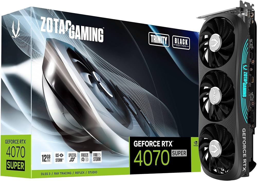 ZOTAC GEFORCE RTX 4070 SUPER TRINITY OC 12GB BLACK EDITION