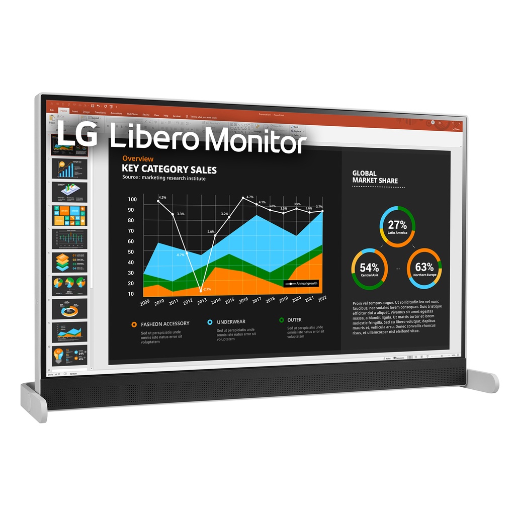 LG Libero Monitor 27" QHD (2560X1440) IPS Display QHD IPD HDR 10 with Detachable Full HD Webcam, Built in Speakers