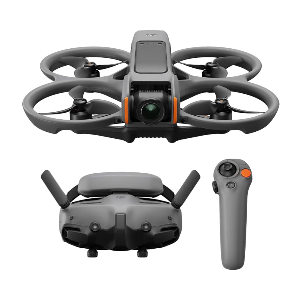 DJI Avata 2 Fly More Combo (3 Batteries), FPV Drone with Camera 4K, Immersive Experience, One-Push Acrobatics, Built-in Propeller Guard, 155° FOV, Camera Drone Compliant with FAA Remote ID