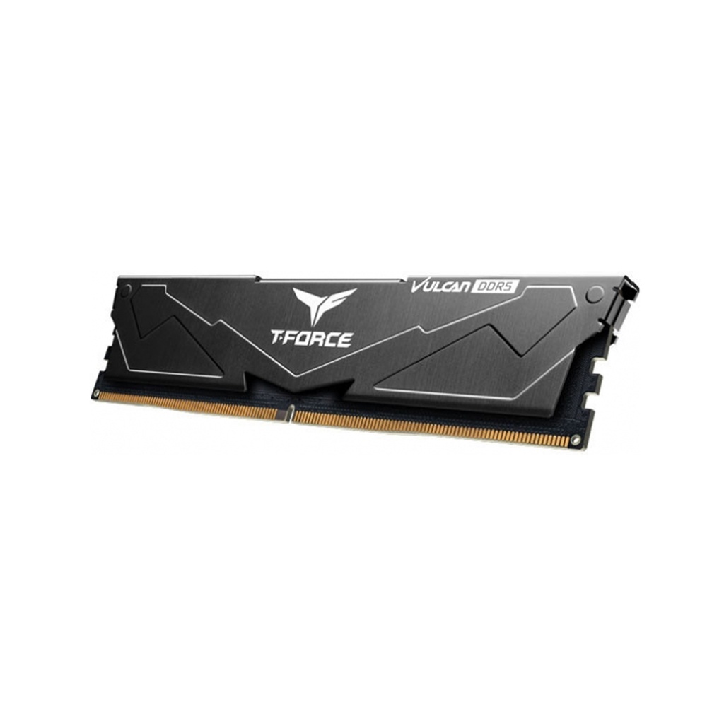 Team T-Force Vulcan Black 16GB(1x16GB) 6000Mhz DDR5 CL38 Gaming Ram (FLBD516G6000HC38A01)