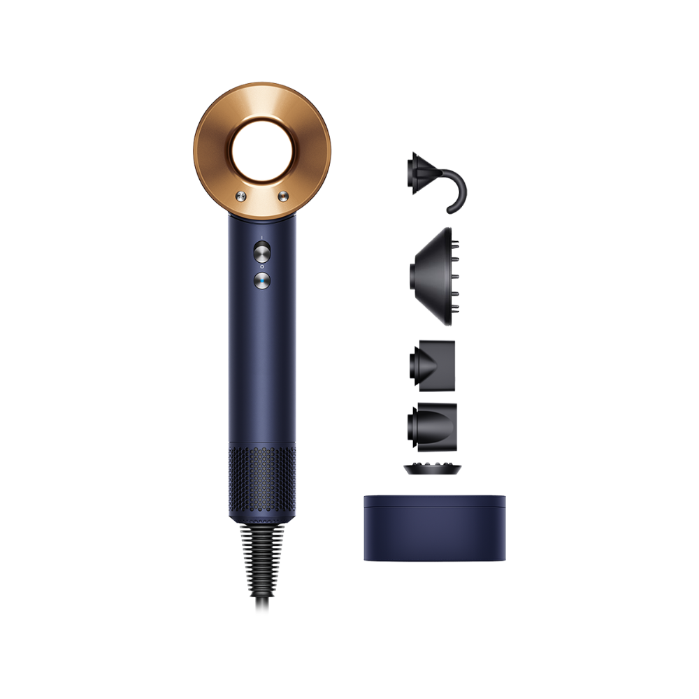 Dyson Supersonic Hair Dryer Prussian Blue with Gift Case - (HD07) (Hair Styler) (EU)