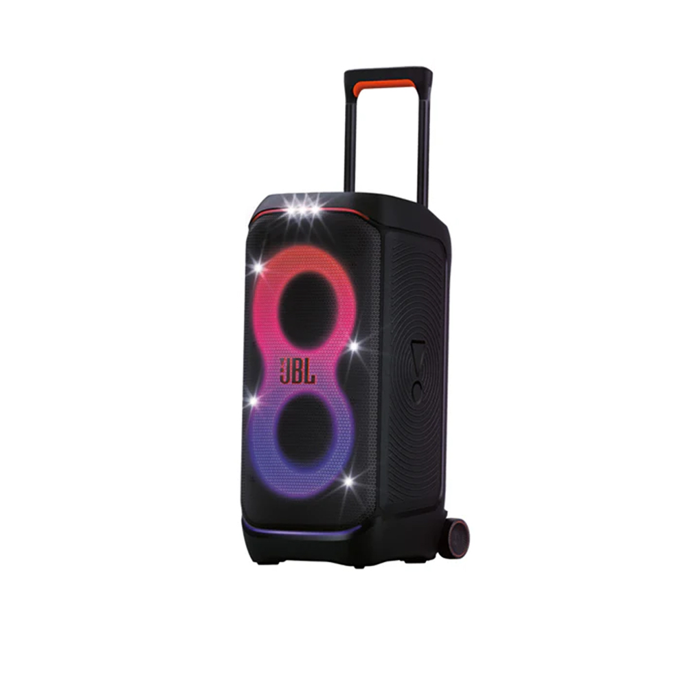 JBL Party Box Stage 320 Portable Party Speaker Splash Proof with Wheels Black