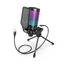 Fifine USB RGB Microphone with Tripod Stand A6V