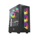 GAMEPOWER Eclipse 4x ARGB Black Gaming Case (Empty / 500W)