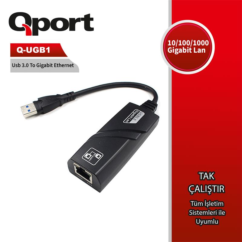 Qport Q-UGB1 USB 3.0 TO GIGABIT ETHERNET 