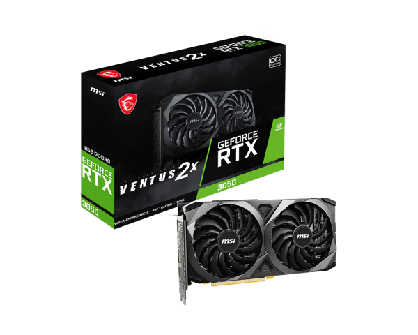 MSI VGA GeForce RTX 3050 Ventus 2X 6G OC 6GB GDDR6 96B DX12