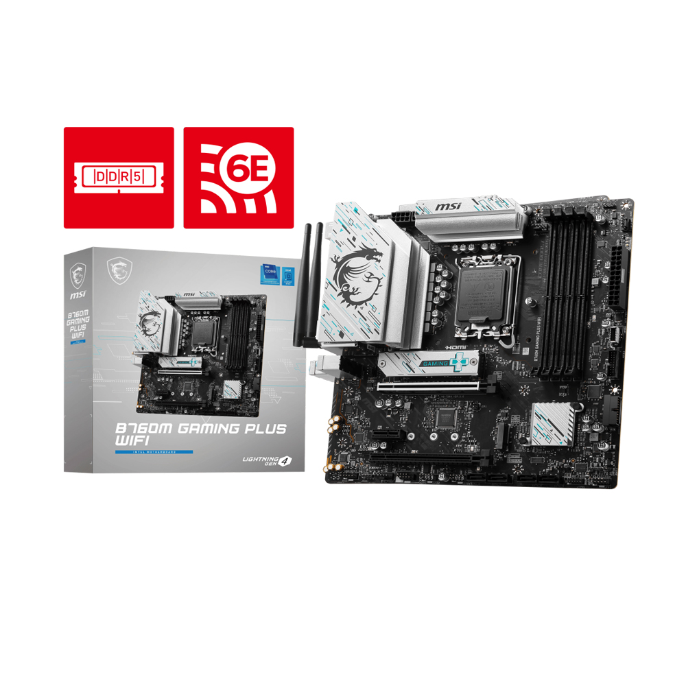 MSI MB B760M Gaming Plus Wi-Fi DDR5 6800(OC)MHz HDMI DP ATX 1700P