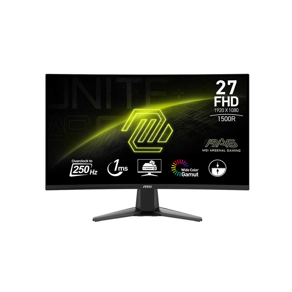 MSI MAG 27C6X 27" inch 1920x1080 (Full HD) 250Hz - 1ms Curved Gaming Monitor