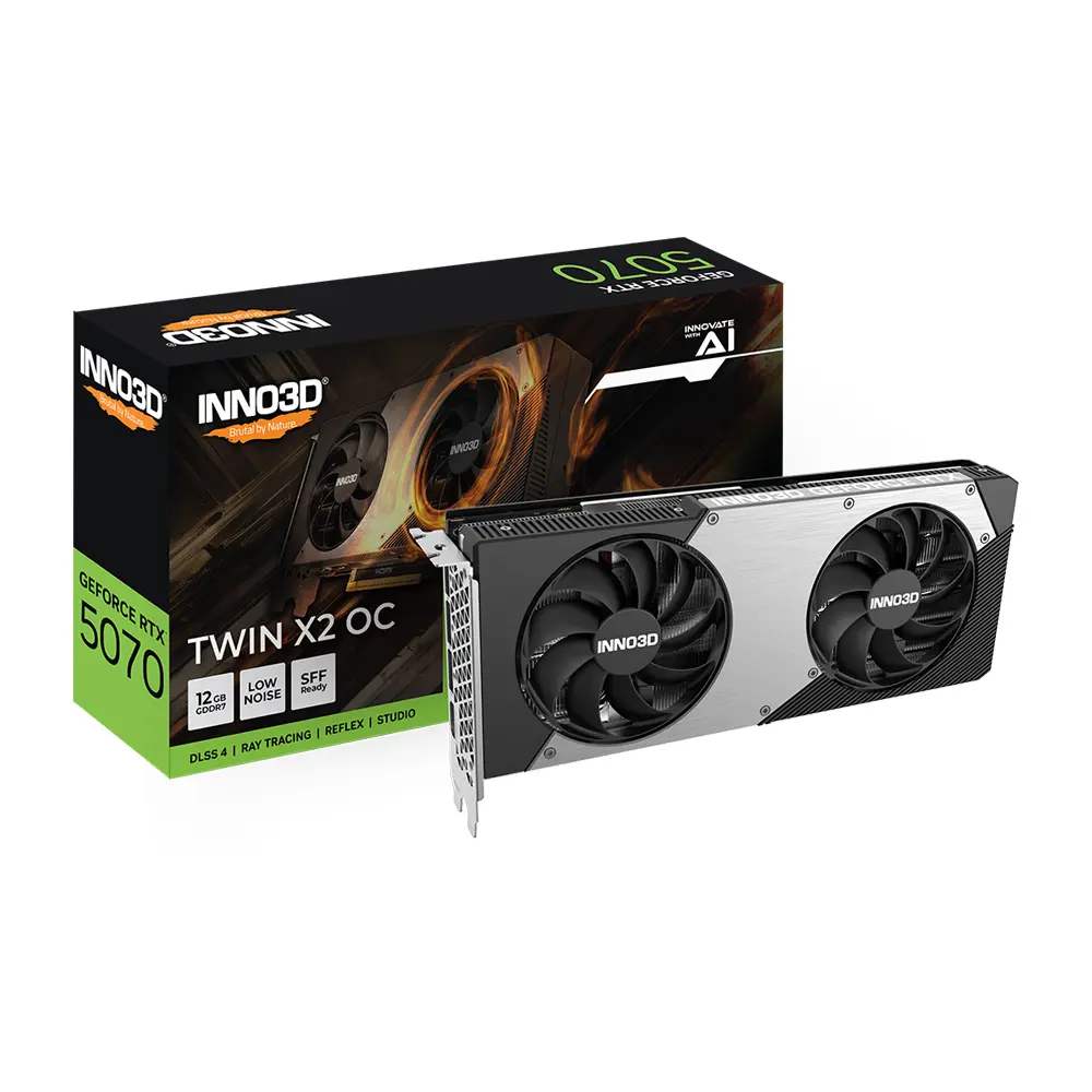 Inno3D Nvidia GeForce RTX 5070 Twin x2 OC 12GB 192Bit GDDR7 | Graphic Card