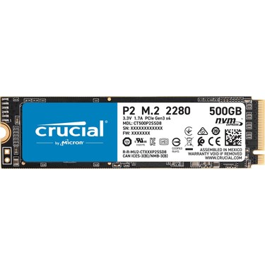 Crucial P2 500GB SSD m.2 NVMe PCIe CT500P2SSD8 Durmazz Techno Store K br s ta Teknoloji ve Elektronik Ma azas