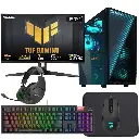 Durmazz Platinum Bundle - AMD Ryzen 5-7600 16/32GB RAM 1TB SSD Nvidia RTX 5060 Ti & Asus TUF Gaming 27" VG279Q3A 180Hz - 1ms Full HD IPS Gaming Monitor & Mechanical Keyboard, Mouse, Mousepad & Headset